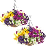 Artificial Flowers with Hanging Baskets