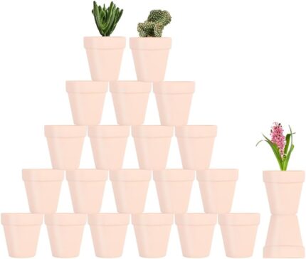 Unglazed Terracotta Pots in Natural Clay for Seedlings