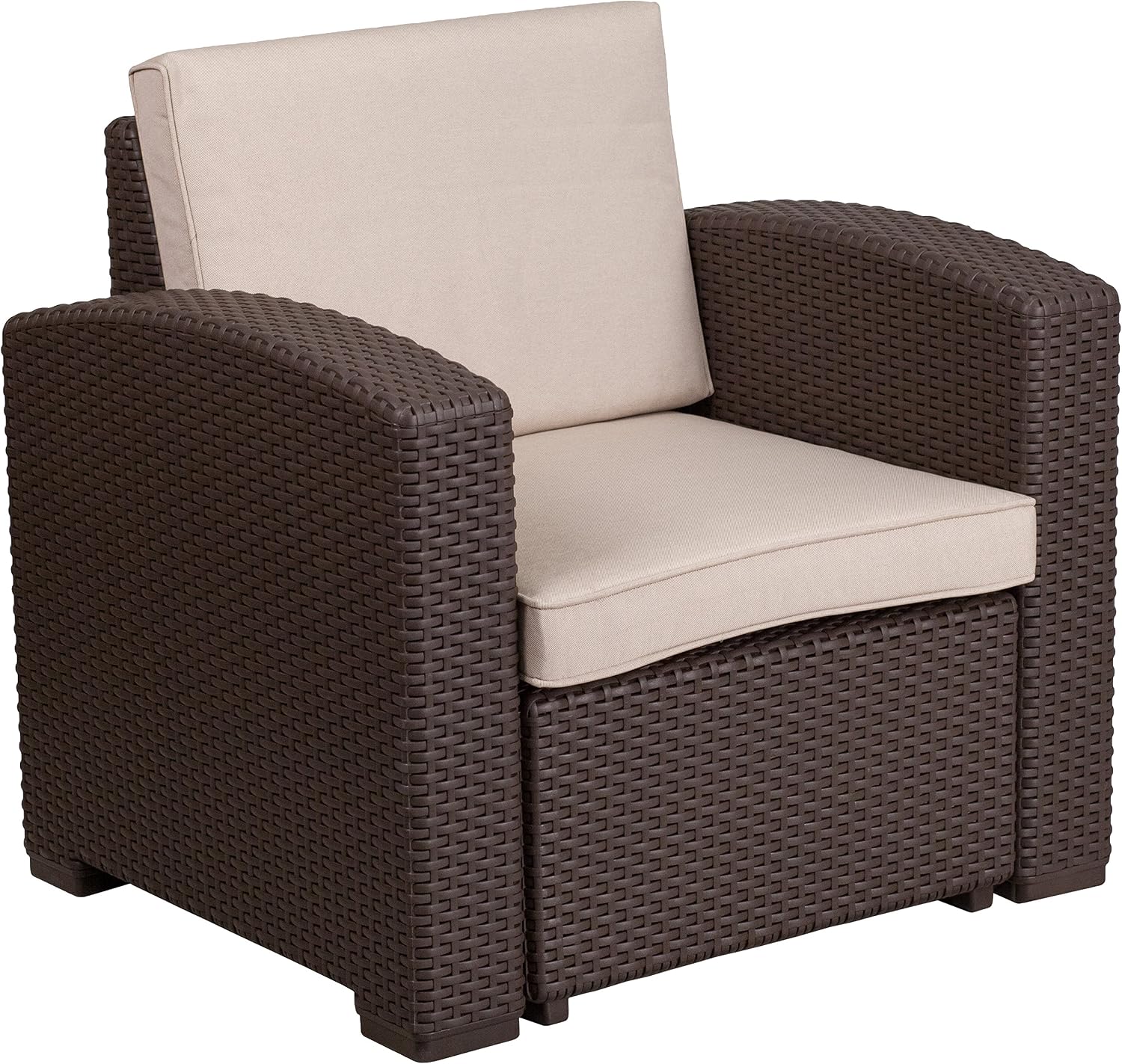 Faux Rattan Patio Chair
