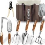 Gardening Tool Set with Carry Bag, 9 Pieces