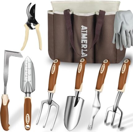 Gardening Tool Set with Carry Bag, 9 Pieces