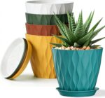 Plastic Plant Pots with Saucers